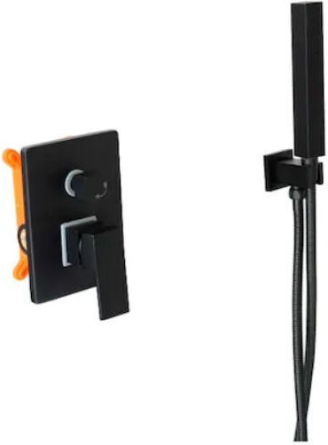 Gamma Aromatics Set Mixer Telefon Și Cap De Duș Încorporat Pentru Duș Negru