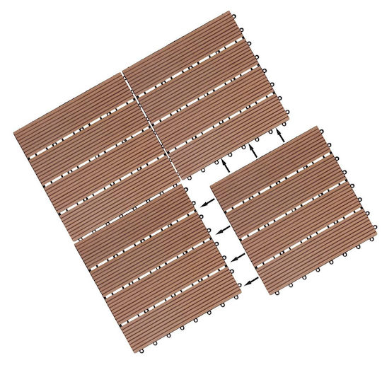 Casaria Material Pentru Pardoseli De Grădină Din WPC 30x30cm