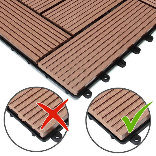 Casaria WPC Gartenbodenbelag Material 30x30cm