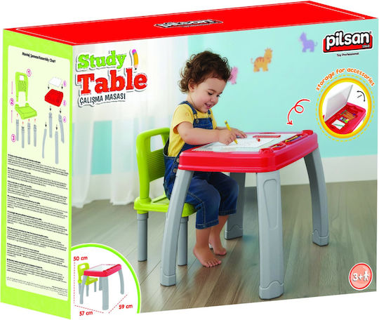 Birou pentru copii din plastic gri Pilsan
