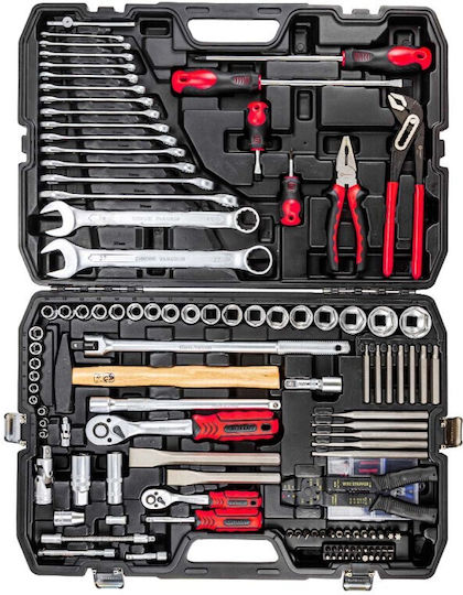Forcekraft Forcekraft Ratschen- und Steckschlüssel-Set 1/4" & 1/2" 139 Stück