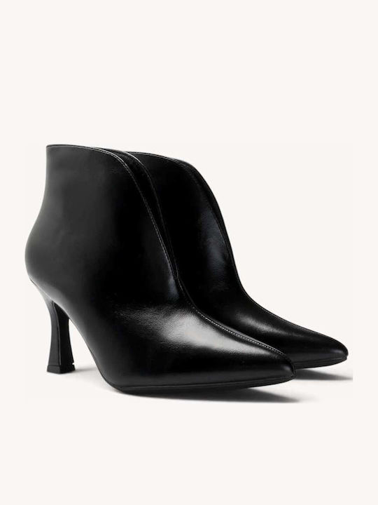 Black Ankle Boots Asymmetric Shaft