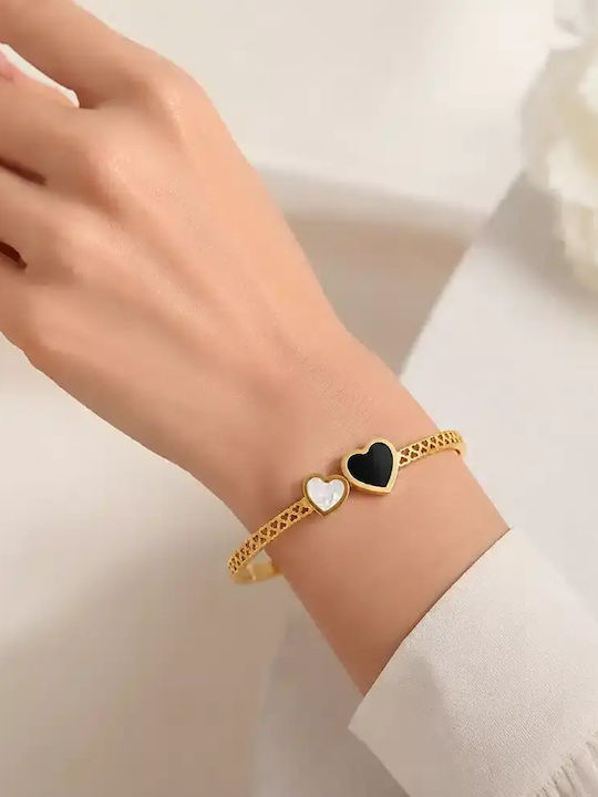 Nire Damentrauring Handkette mit Herz-Design Vergoldet