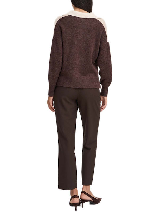 Women's Brown Suit with Straight Leg Style