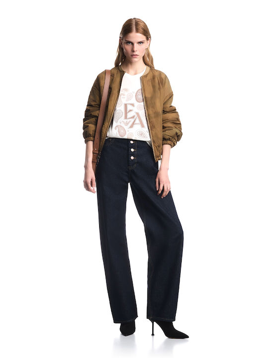 Women's Double Sided Beige Bomber Jacket