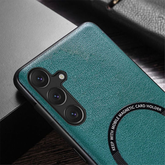 Leather Coated Hard Case Silver Samsung Galaxy A55 5g