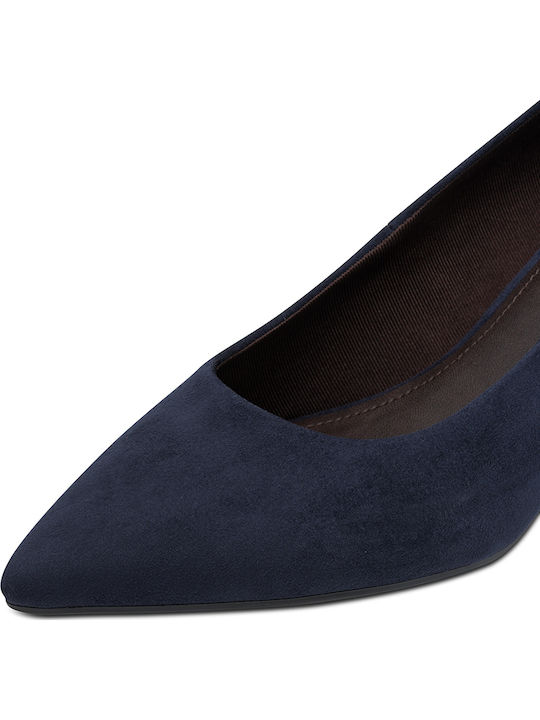 Pointed Toe Heels with Mid Heel Blue