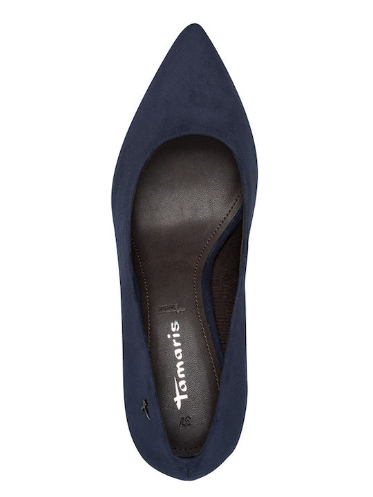 Pointed Toe Heels with Mid Heel Blue