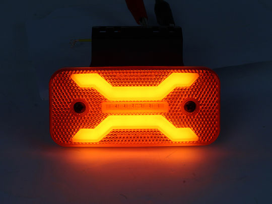 Комплект 2 Неонови LED Висящи Маркерни Светлини 30 LED 12/24V Амбър 170 мм 0283s