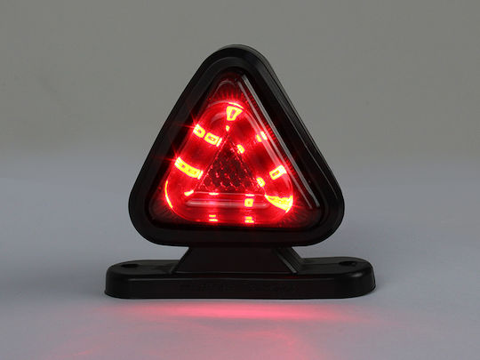 Комплект 2 Светлини За Товарни Автомобили С Led Свирка 18 Лед 12/24v Червени Бели Опушени 70 Мм 0101