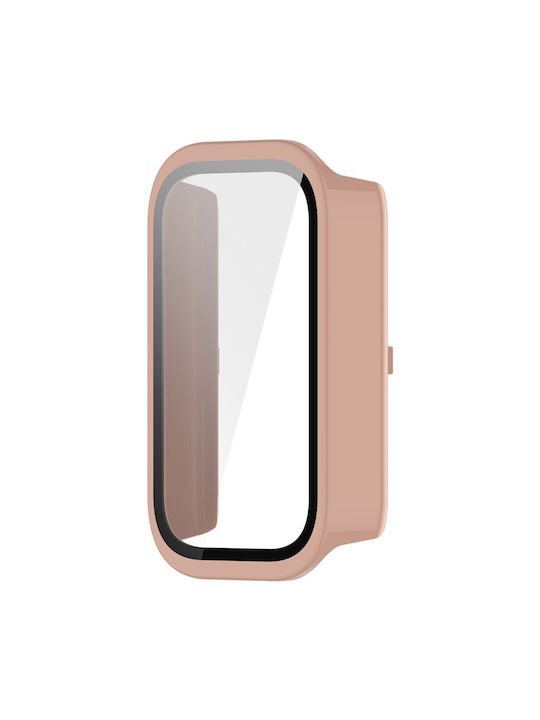 2 In 1 Θήκη Προστασίας + Tempered Glass Xiaomi Smart Band 9 Active Redmi Band 3 Pink