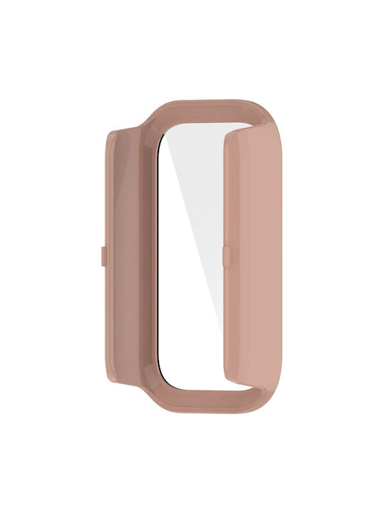 2 In 1 Θήκη Προστασίας + Tempered Glass Xiaomi Smart Band 9 Active Redmi Band 3 Pink