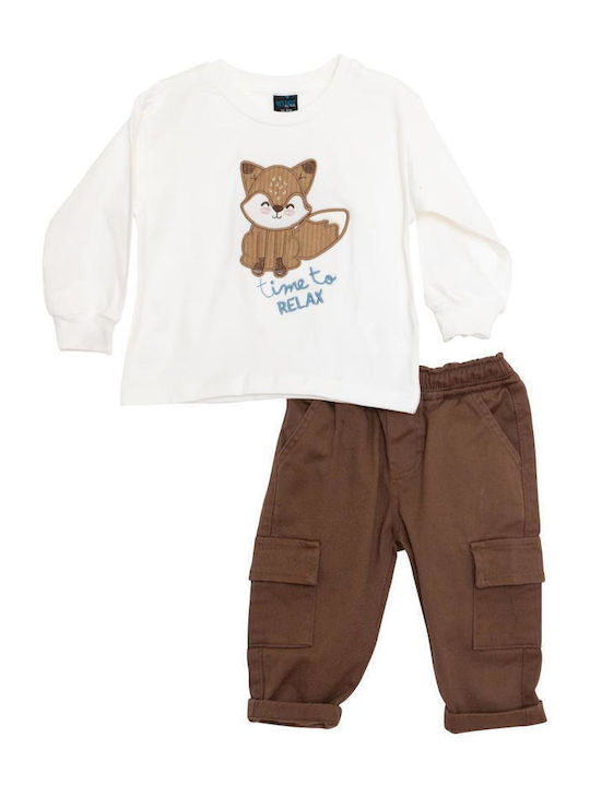 Kids Set With Pants Winter 3 Pieces Ecru