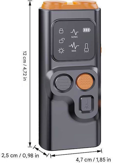 Arvada Petpro P9 Hundeverwöhnungsgerät Ultraschall LED Taschenlampe Schwarz 51,3x26,6x122,4mm