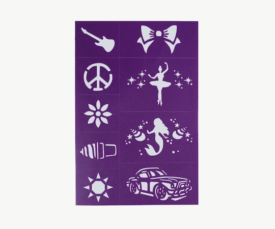 Ohflossy Reusable Face Paint & Makeup Stickers Purple 106.00114