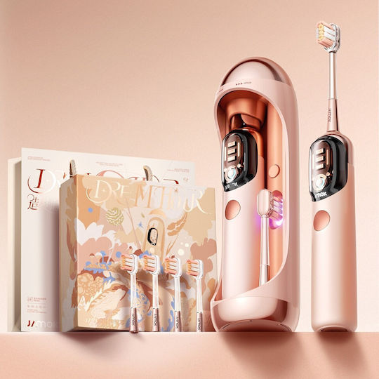 JIMOK Water Flosser με Αισθητήρα Πίεσης και Θήκη Ταξιδίου Ροζ Χρυσό