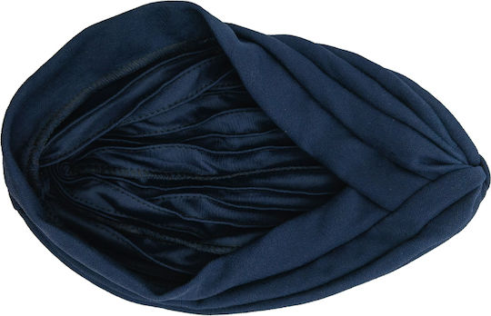 Turban Bumbac-Lycra Plisuri Nod Albastru