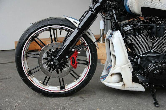 Cult Werk Front Fender Hd-bro004 Custom Harley Davidson Fxbrs 1868 Abs 18-22 Black