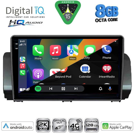 Digital IQ Автомобилна Аудио Система за Dacia Logan / Sandero / Jogger 2020-2026 (Bluetooth/USB/Wi-Fi/GPS/Apple CarPlay/Android Auto) с Touch Screen 10"