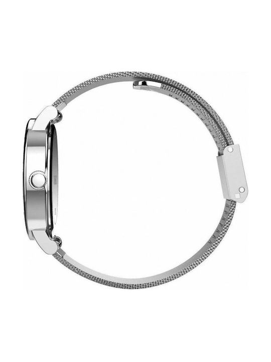 Timex Дамски Часовник 38mm Кварцов с Сребрист Стоманен Браслет Timex Дамски Часовник 38mm Кварцов с Сребрист Стоманен Браслет