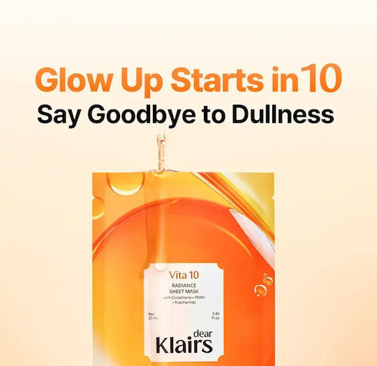 Dear, Klairs Vita 10 Radiance Маска за лице 25ml