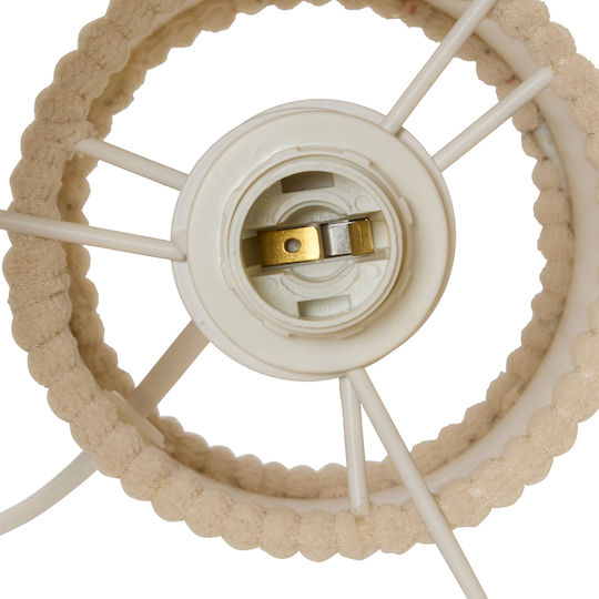 Jolina Metall Tischlampe für E14 Fassung mit Beigem Hut und Basis