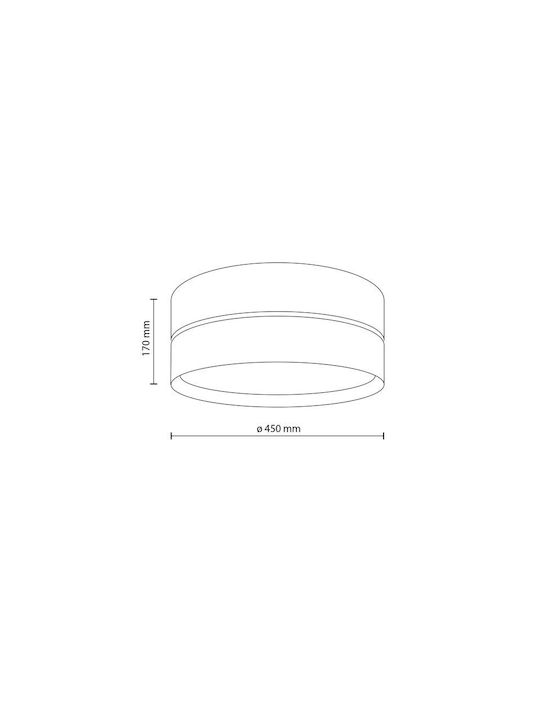 TK Lighting Πλαφονιέρα Οροφής 17εκ.