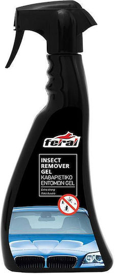 Set Reinigung Insekten Reiniger Gel Feral 500ml & Schwamm Detailing Pro Zwei Seiten 16.5x9x3.8cm Grau