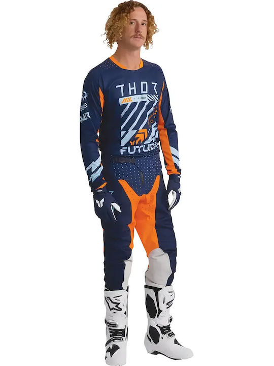 Ανδρική Μπλούζα Motocross Μακρυμάνικη Navy Μπλε Χρώμα