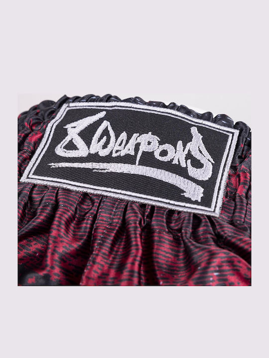 Muay Thai 8 Weapons Hanuman Black Red Boxing Shorts