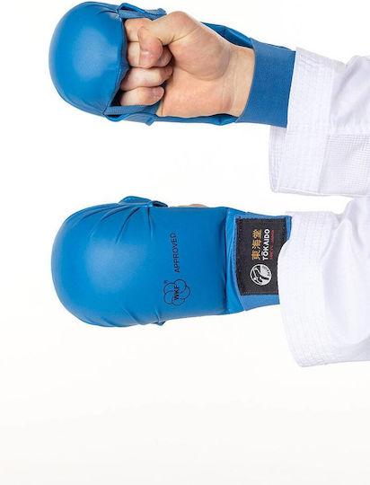 Karate Schutzhandschuhe Tokaido Junior Wkf Genehmigt Blau