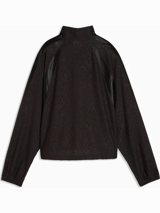 Kurze Damen Sportliche Strickjacke Schwarz