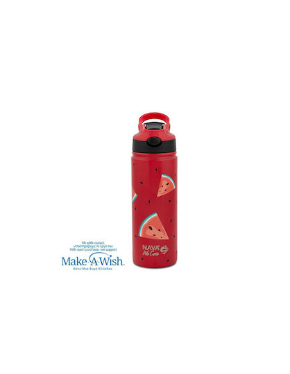 Nava "we Care" Бутилка Термос Неръждаема стомана 500ml Watermelon с Сламка