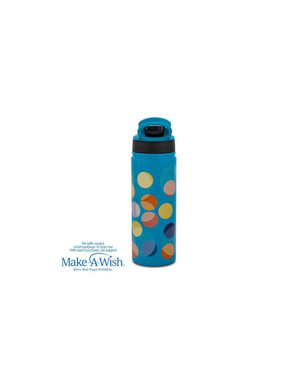 Nava "we Care" Thermos Bottle Stainless Steel 500ml Color Dots with Straw
