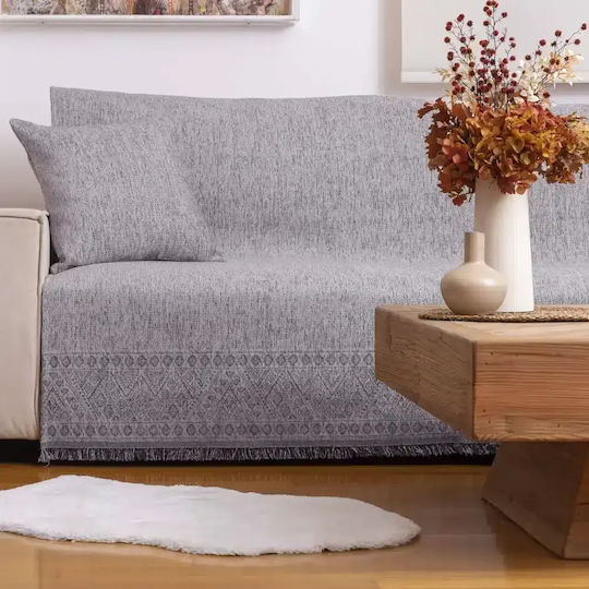 Borea Ριχτάρι Τριθέσιου Καναπέ Chenille 180x300εκ. Λαδί