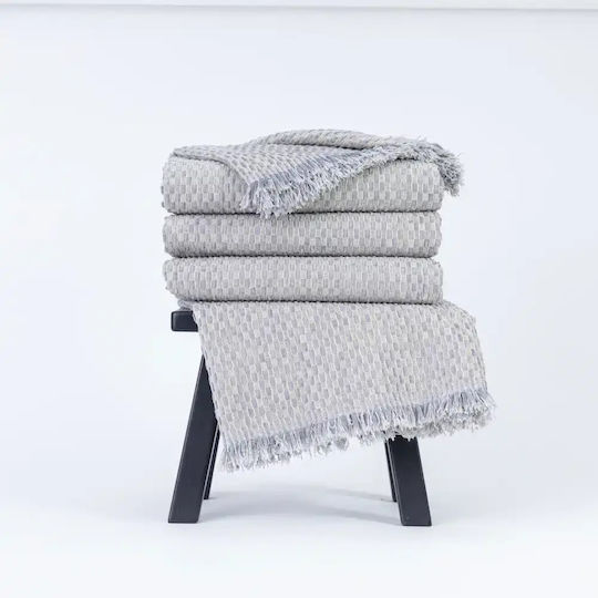 Borea Ριχτάρι Τριθέσιου Καναπέ Chenille 180x300εκ. Γκρι