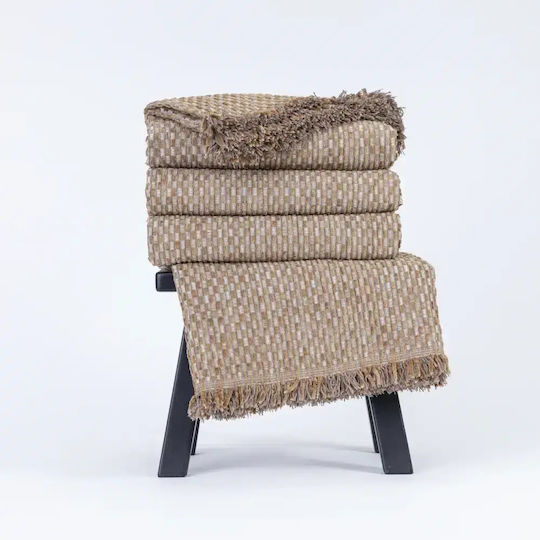 Borea Ριχτάρι Τριθέσιου Καναπέ Chenille 180x300εκ. Γκρι