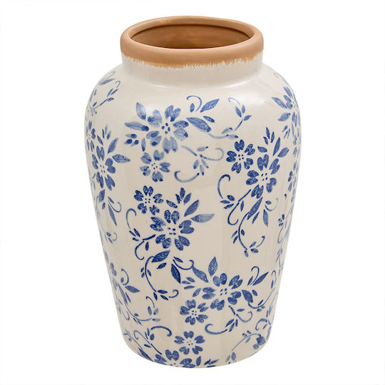Βάζο Κεραμικό Japo Λευκό Φ15.3xΥ23.5cm