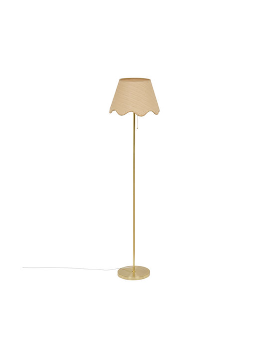 Flore Stehlampe mit Lampenbirnensockel für E27 Gold