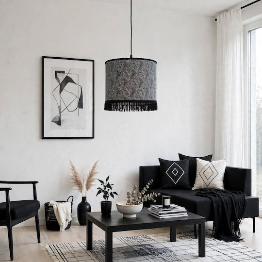 Black Pendant Ceiling Light 30x20cm