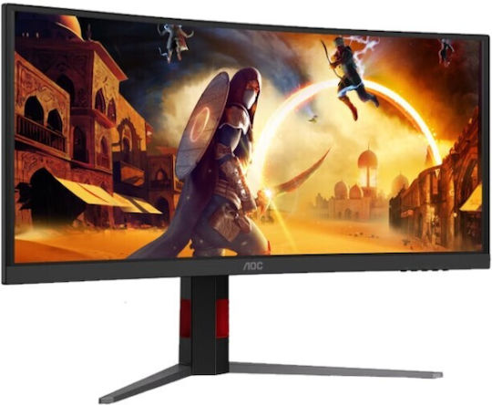AOC CU34G4CA Ultrawide VA HDR Gebogener Spiele-Monitor 34" QHD 3440x1440 180Hz mit Reaktionszeit 1ms GTG