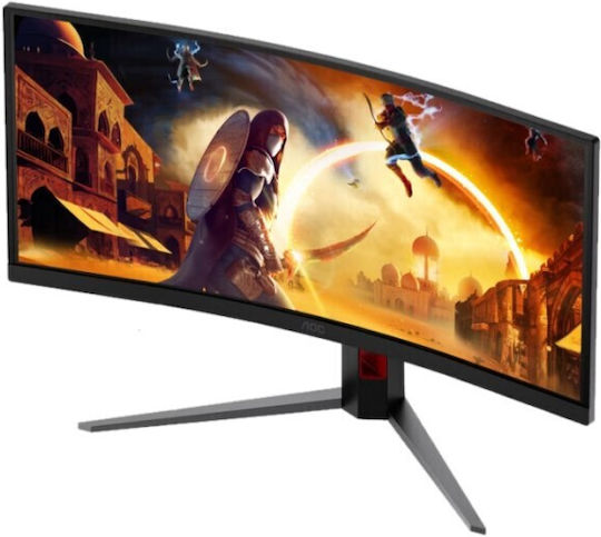 AOC CU34G4CA Ultrawide VA HDR Gebogener Spiele-Monitor 34" QHD 3440x1440 180Hz mit Reaktionszeit 1ms GTG