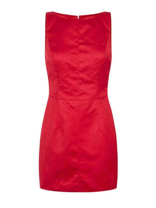 Sommer Mini Abendkleid Satin Rote