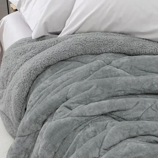 Borea Single Sherpa Comforter 160x220 cm Cozy Brown