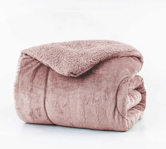 Borea Single Sherpa Comforter 160x220 cm Cozy Brown