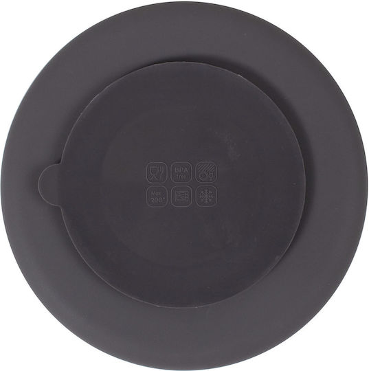 Filibabba Servierplatte Rund Kunststoff Grau Mit Durchmesser 19cm