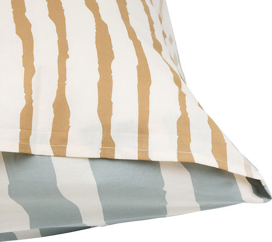 Cotton Duvet Cover Set 240x220cm Double With 4 Pillowcases A-s Fenir Light Blue
