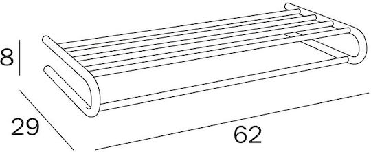 Inda Hotellerie Επιτοίχια με Βίδες ​62x29cm Ασημί