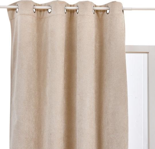 Curtain with Grommets Automne Beige 140x260cm