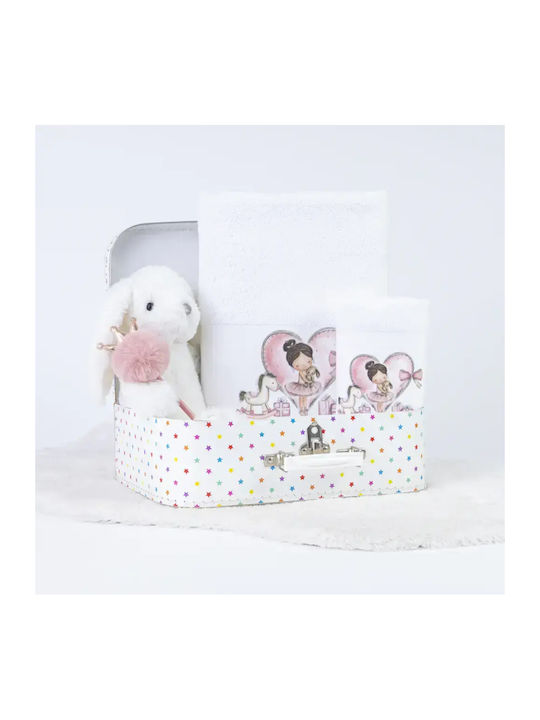 Borea Set Babyhandtücher 2 Stück Weiß 30x50cm